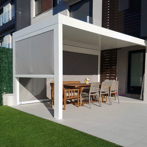 Rideau motorisé pour pergola bioclimatique Design & Lounge