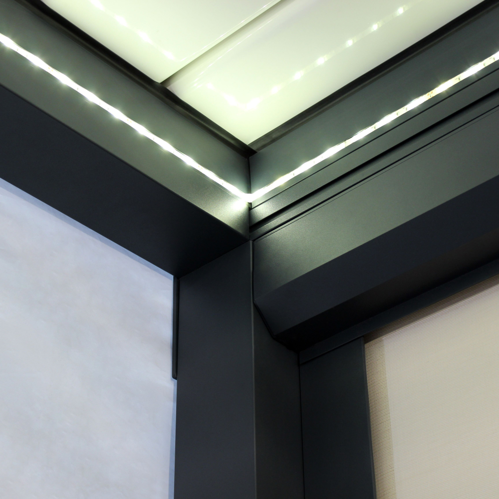 rideau roulant pergola