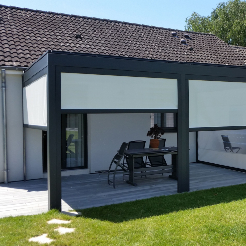 Rideau motorisé pour pergola bioclimatique Design & Lounge