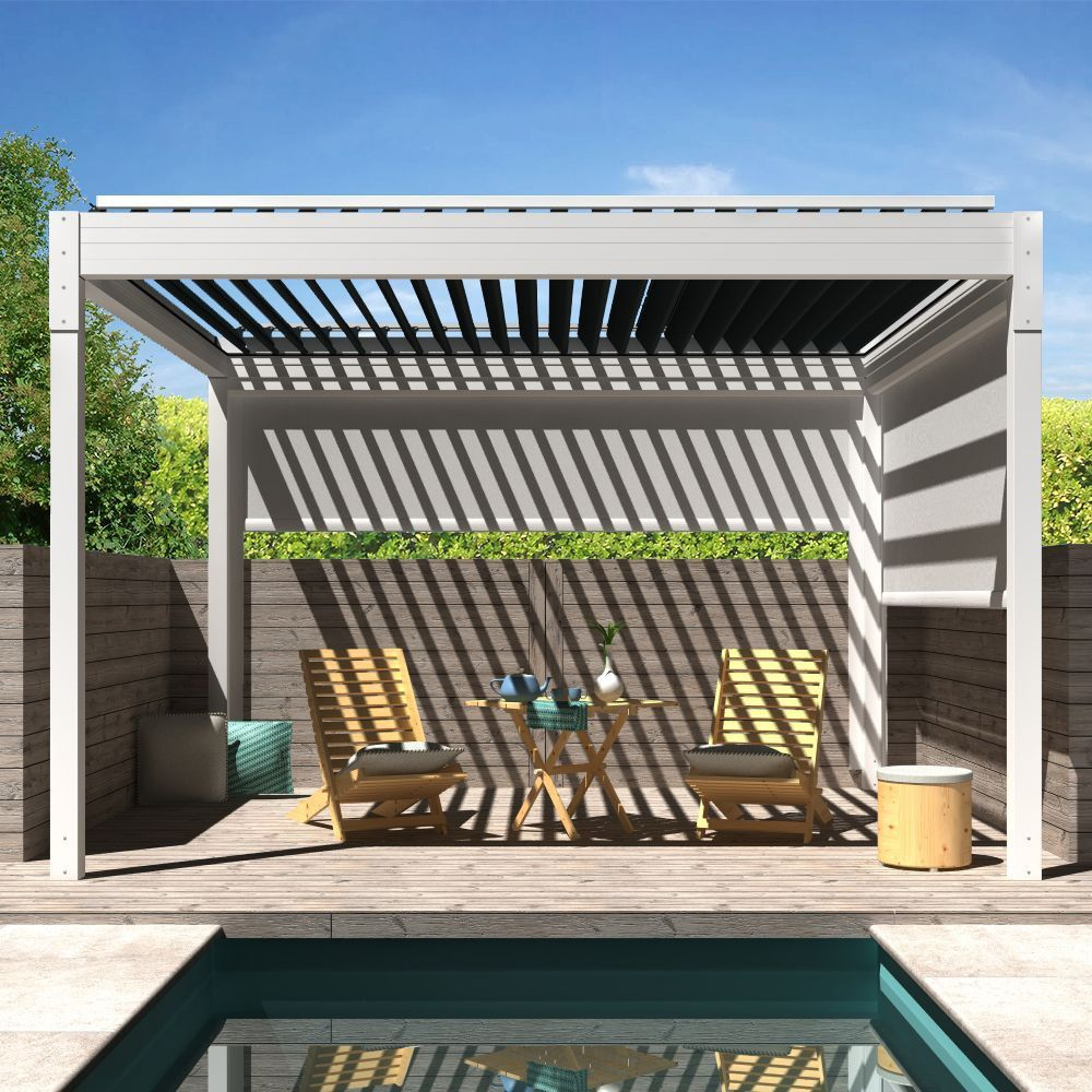 Pergola bioclimatique Architect autoportée en aluminium