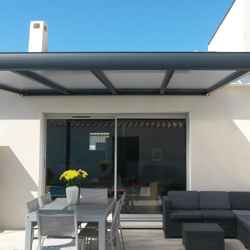 Pergola polycarbonate sur mesure en aluminium