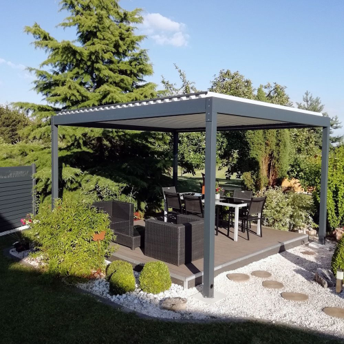 Pergola Bioclimatique HORIZON Autoportée en Kit et Sur-Mesure