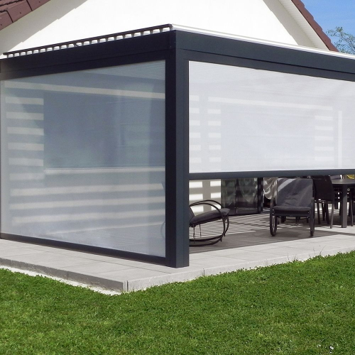 Rideau motorisé pour pergola bioclimatique Design & Lounge