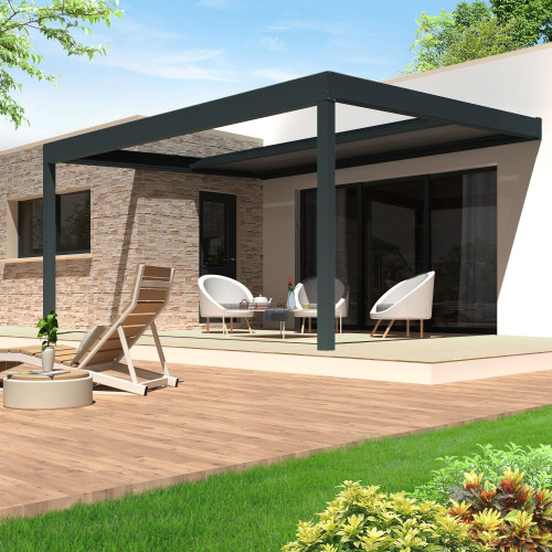 PERGOLA ÉVOLUTION SUR MESURE AVEC LE POLYCARBONATE COMPACT