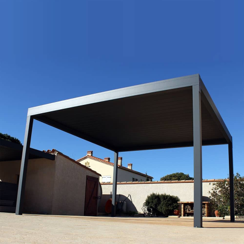 Pergola bioclimatique Lounge autoportée en aluminium