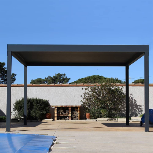 Pergola bioclimatique Lounge autoportée en aluminium