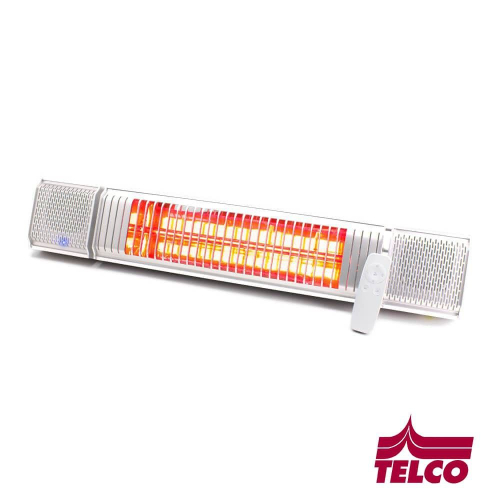 Chauffage radiant avec musique et LEDS intégrées - RAL9010