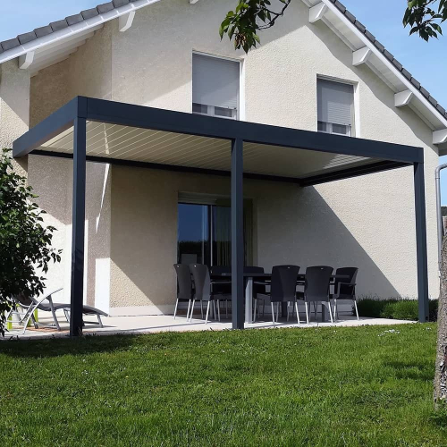 Pergola bioclimatique Architect perpendiculaire en aluminium