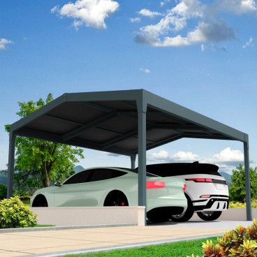 Carport solaire photovoltaïque Design Autoportée 2 pentes Alsol - 7