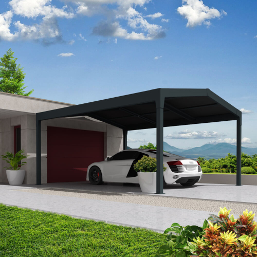 Carport Polycarbonate 32 mm Adossé Camping Car / Voiture Sur Mesure