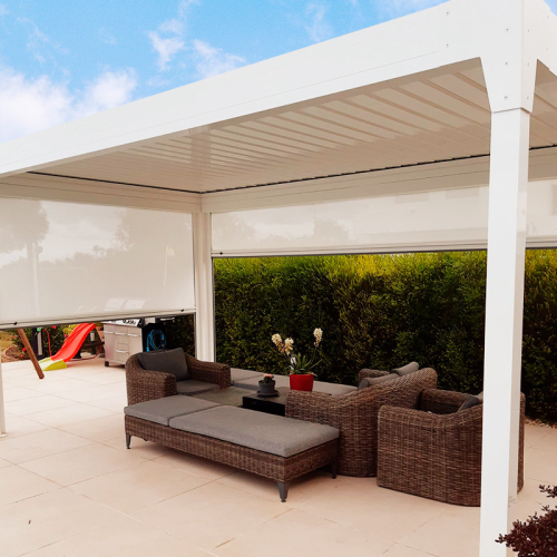 Pergola bioclimatique Architect autoportée en aluminium Alsol - 11