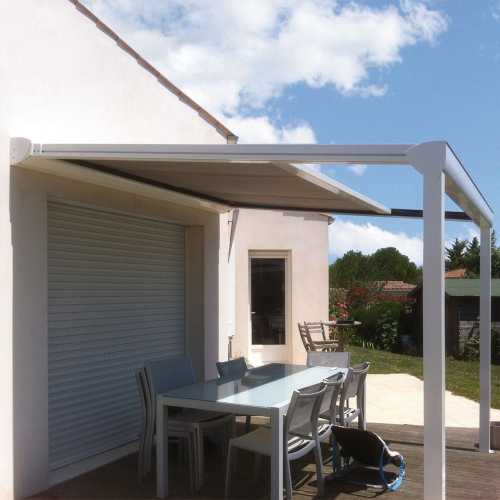 Pergola toile coulissante rétractable Ambiance en aluminium