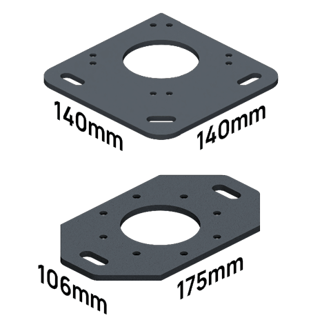 Platines de fixation