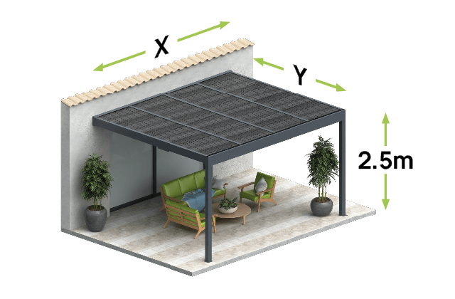 Pergola Solaire Lounge 1 module