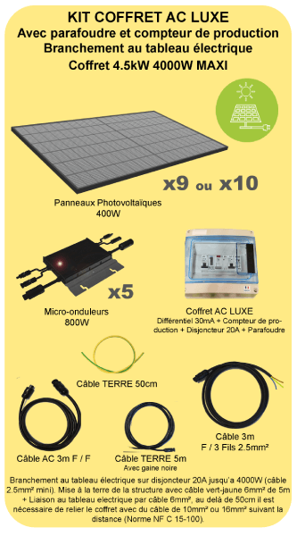 composition kit solaire 9 et 10 panneaux