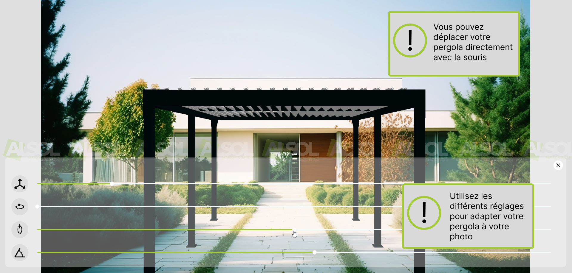 Configurer la pergola 3d