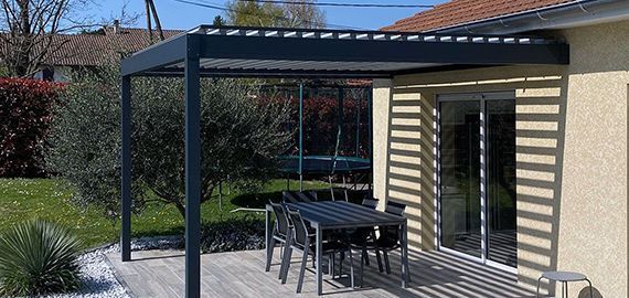 Pergola Lounge lames parallèles