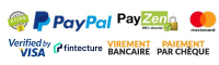CB - Visa - MasterCard - PayPal - Chèque - Virement Bancaire - SSL